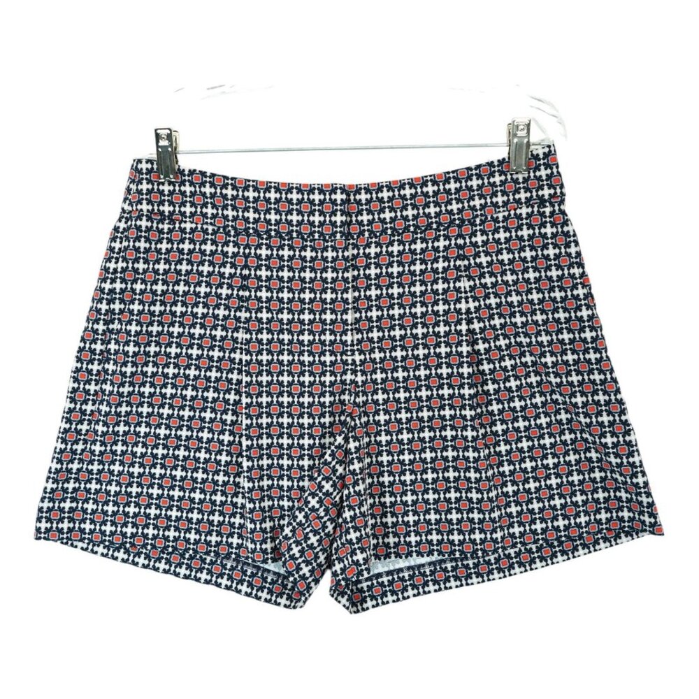 Ann Taylor Blue Red White Geometric Aztec Tribal Abstract Floral Shorts Size 4‎